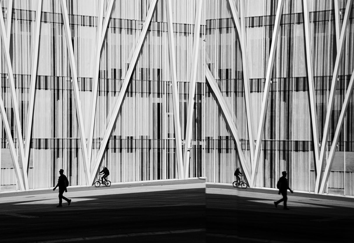 Street scene with mirror Poster och Canvastavla