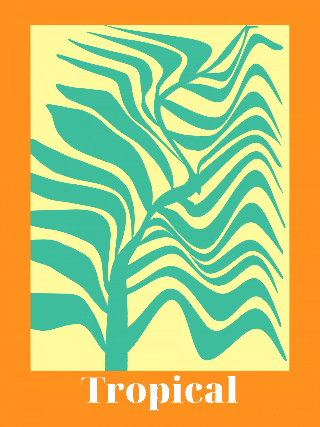 Tropical Palm Poster och Canvastavla