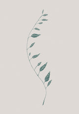 Wavy Branch Green Poster och Canvastavla