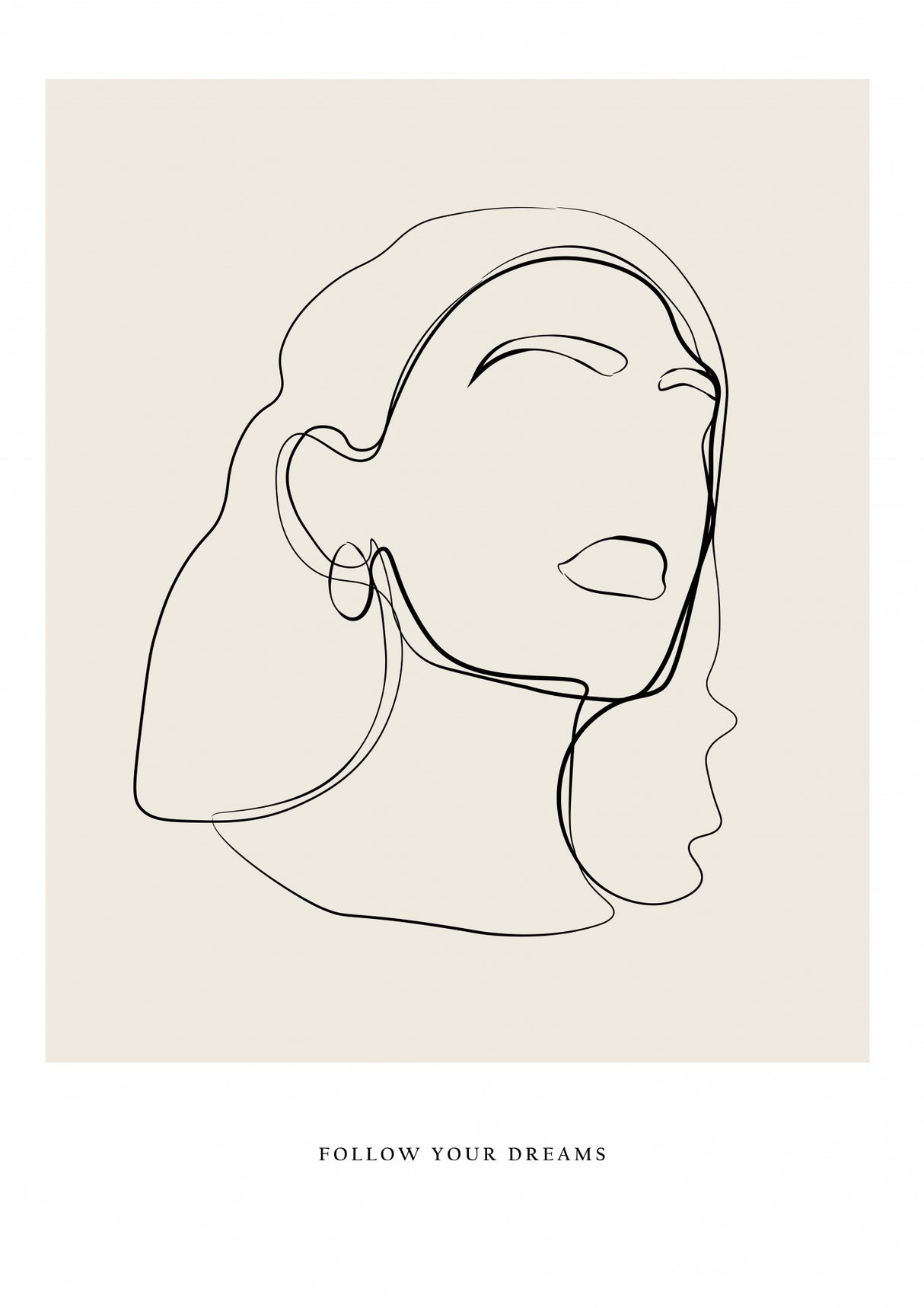 Minimalist Line Art Poster och Canvastavla