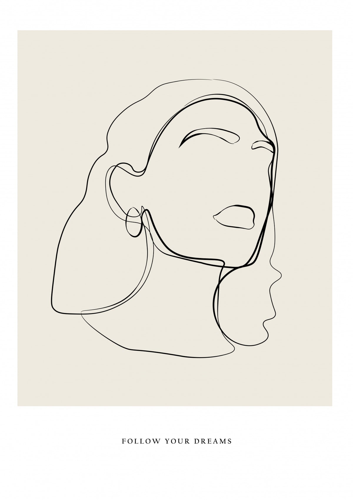 Minimalist Line Art Poster och Canvastavla