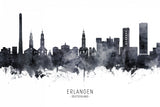 Erlangen Germany Skyline Poster och Canvastavla