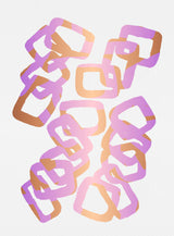 Lavender Gold Rectangle Chain Poster och Canvastavla