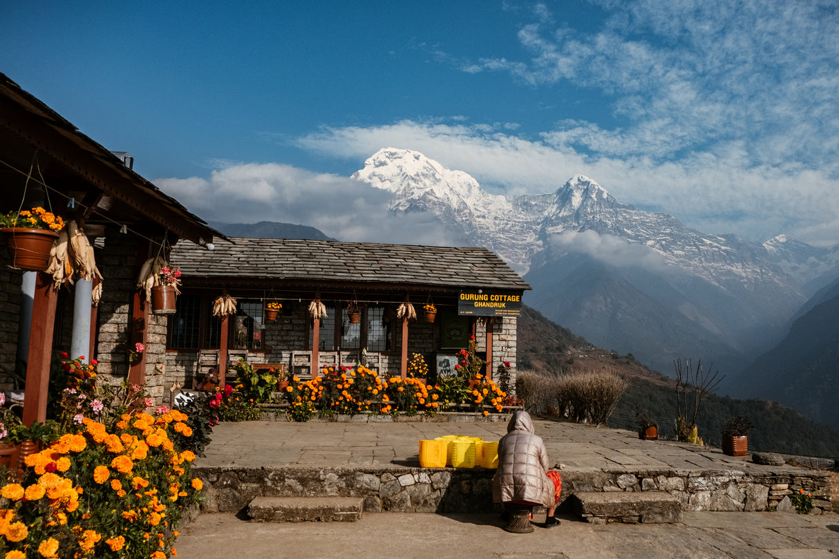 View of Annapurna Range from Ghandruk Poster och Canvastavla