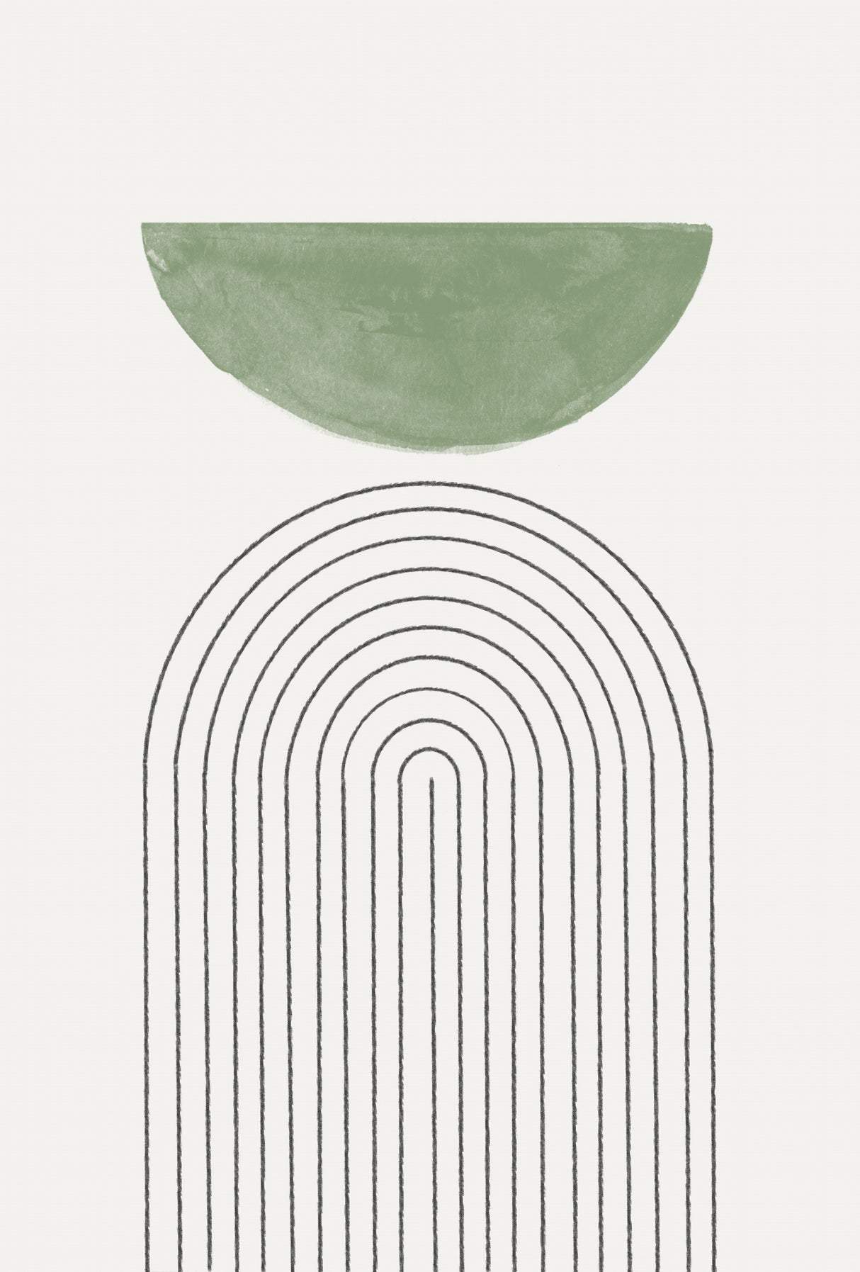 Green Moon No3. Poster och Canvastavla