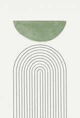 Green Moon No3. Poster och Canvastavla