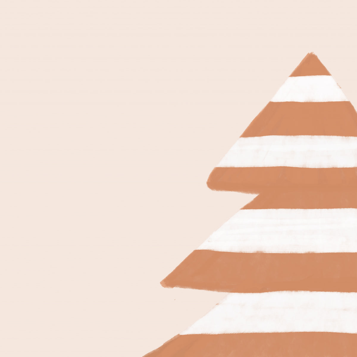 Stripey Xmas Tree Poster och Canvastavla