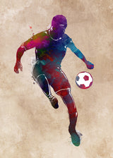 Football Soccer Sport Art 9 Poster och Canvastavla
