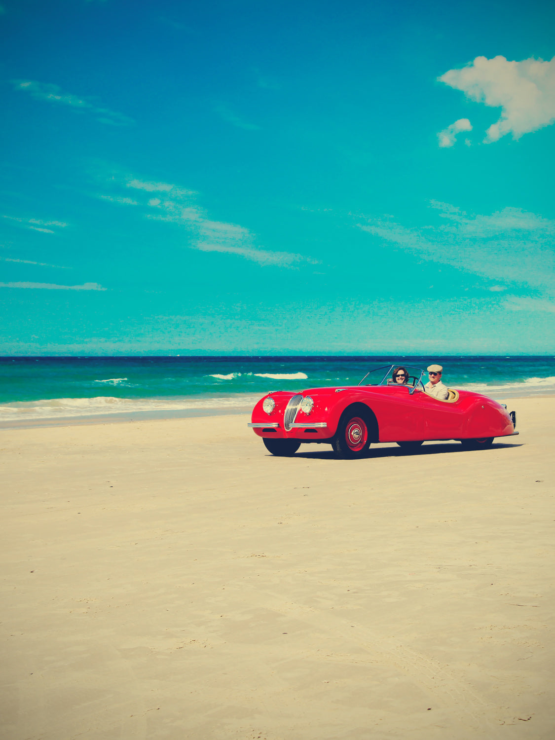 The red car Poster och Canvastavla