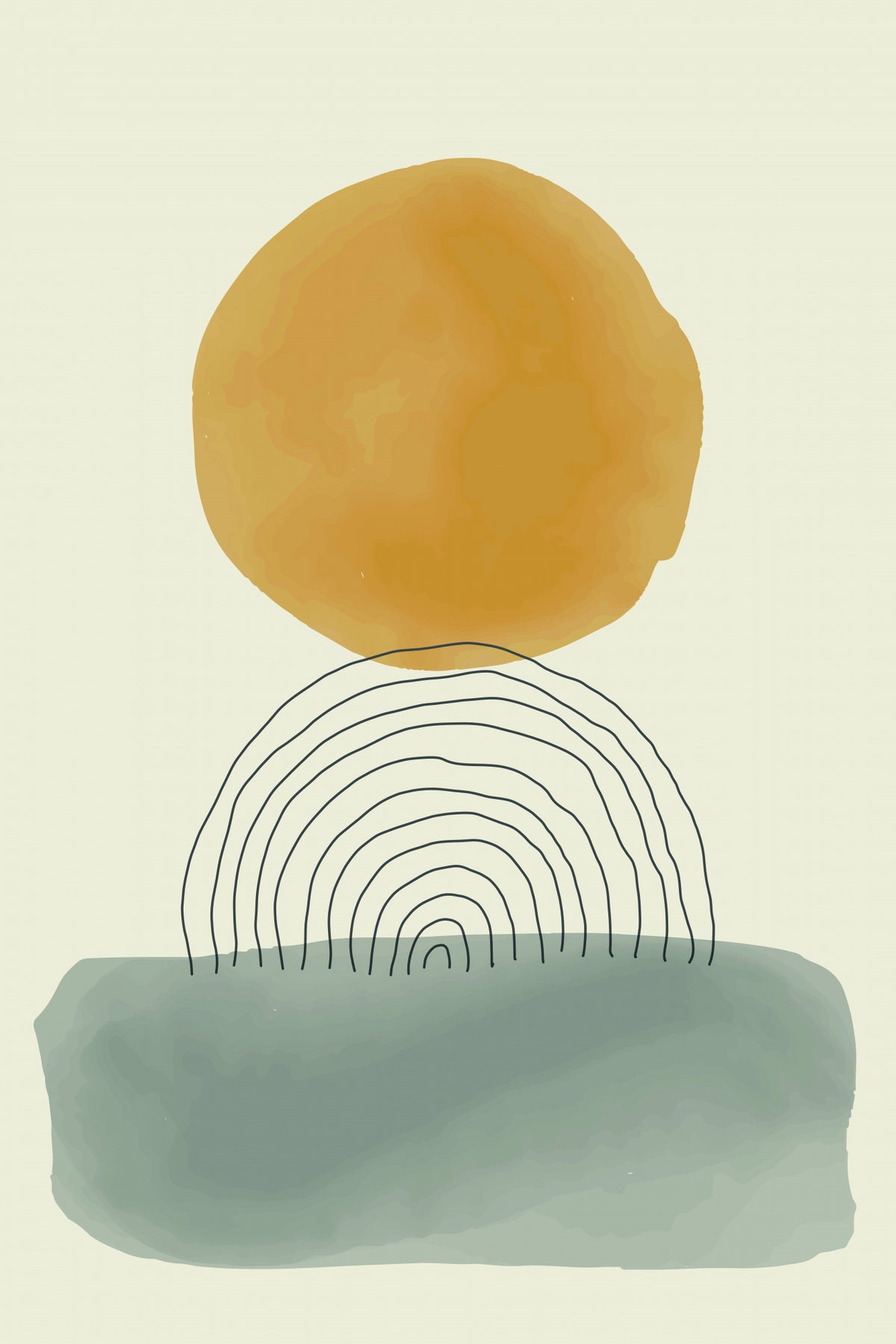Minimal Abstract Vibes #4 Poster och Canvastavla
