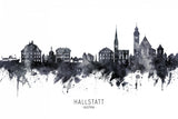 Hallstatt Austria Skyline Poster och Canvastavla