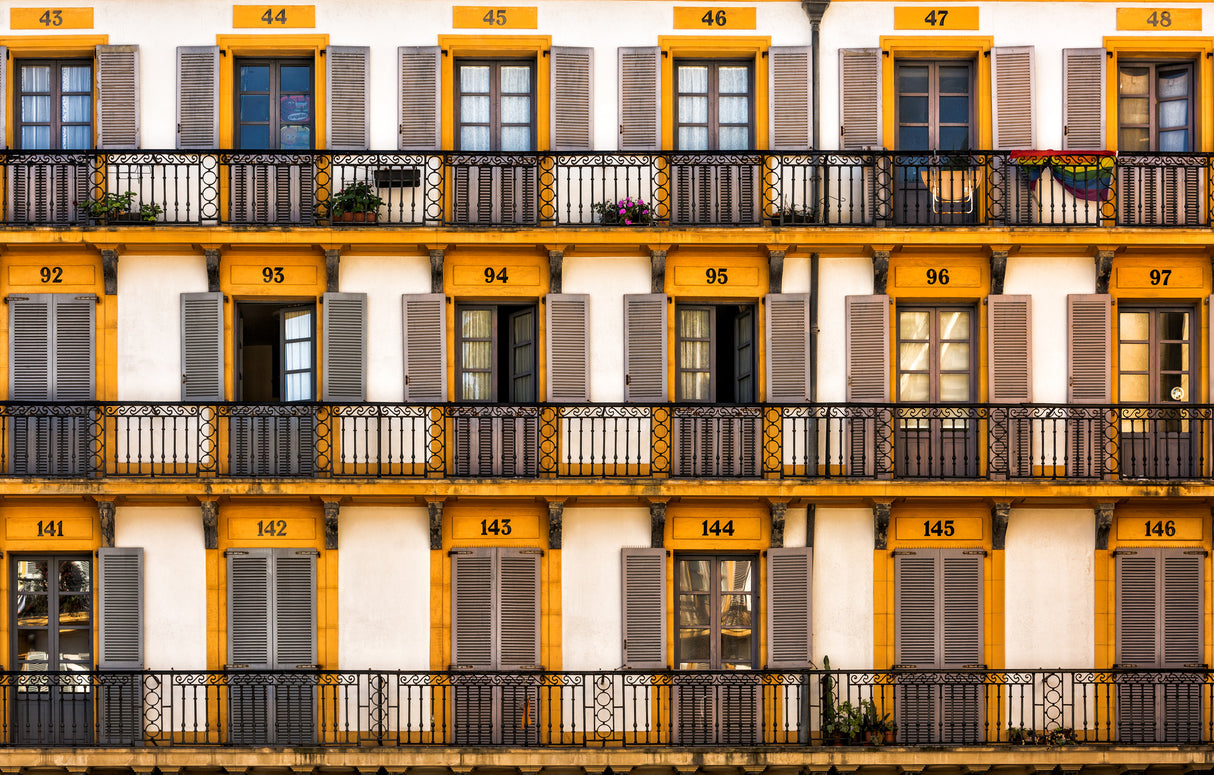 Numbered balconies Poster och Canvastavla