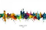 Iowa City Iowa Skyline Poster och Canvastavla