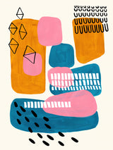 Midcentury City Poster och Canvastavla