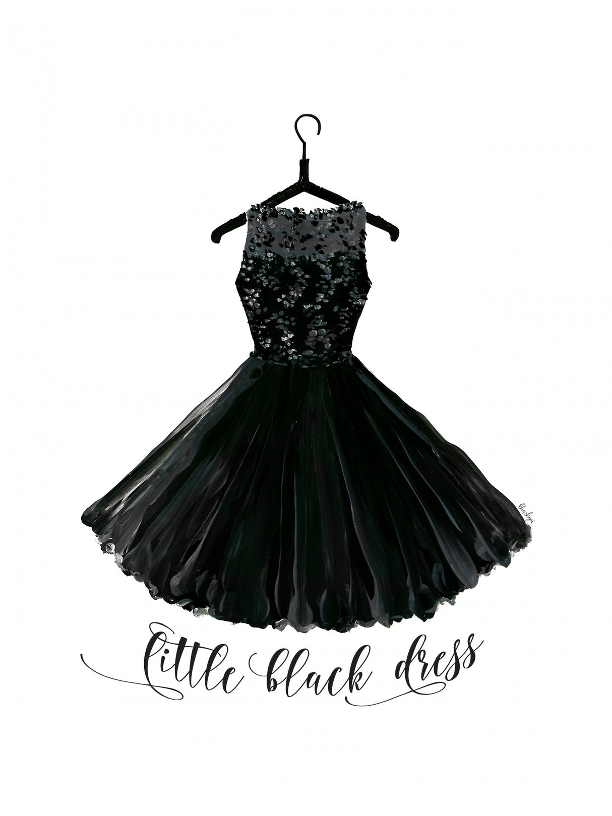 Little black dress in hanger Poster och Canvastavla