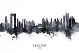 Benidorm Spain Skyline Poster och Canvastavla