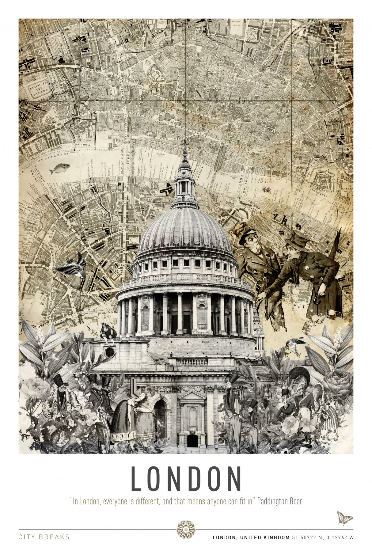 London St Pauls (City Breaks) Poster och Canvastavla