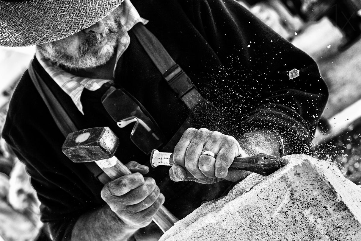 Le Tailleur de pierre &quot;cut stone&quot; Poster och Canvastavla