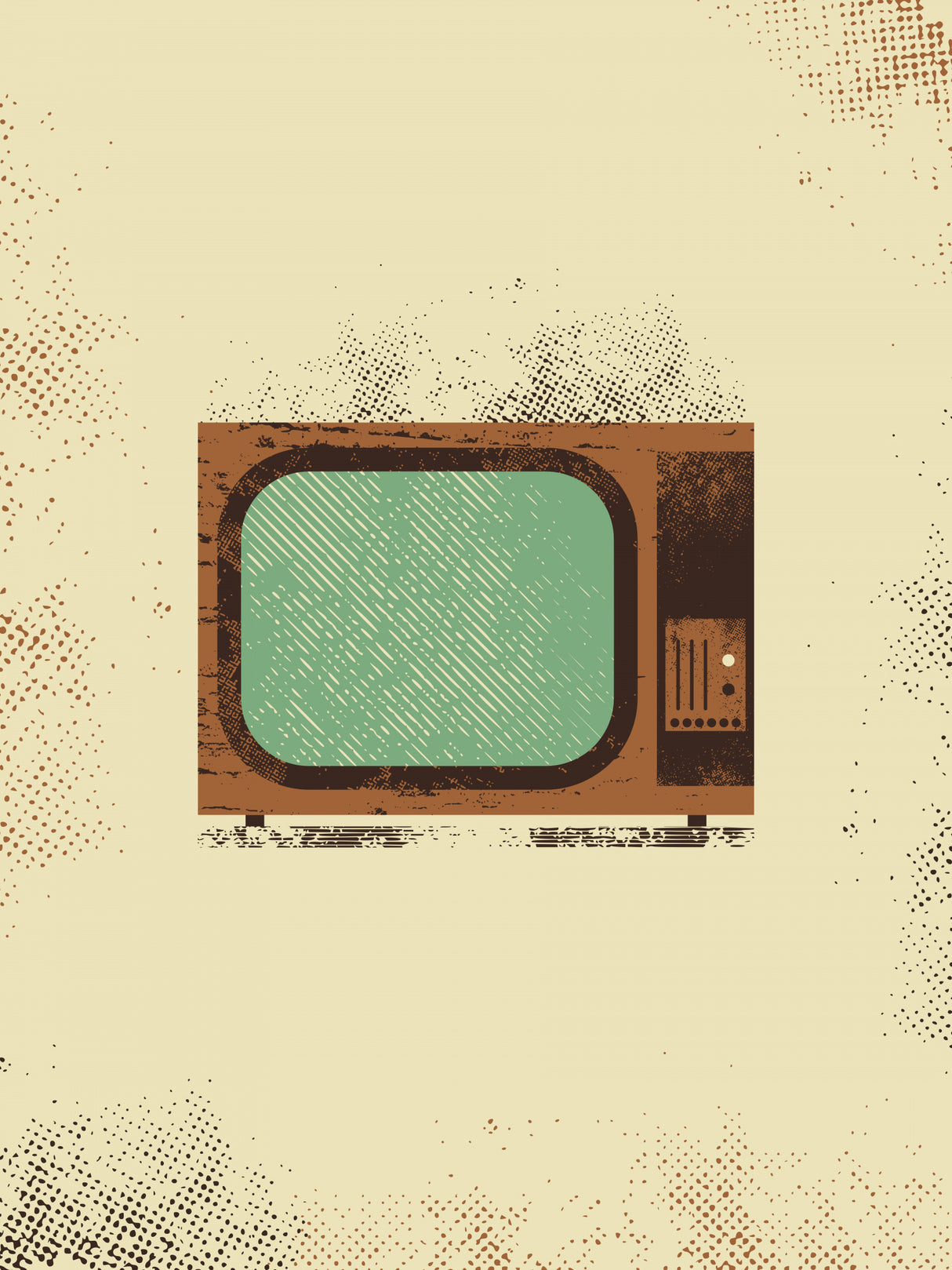 Vintage Tv Poster och Canvastavla
