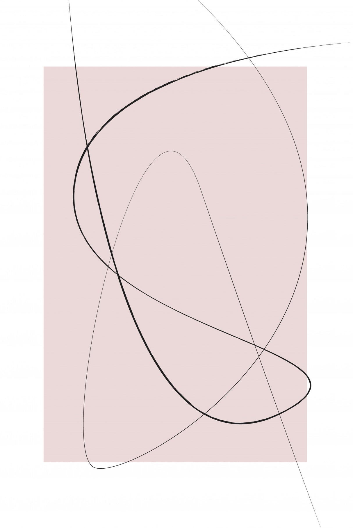 Blush Abstract Poster och Canvastavla