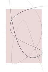 Blush Abstract Poster och Canvastavla