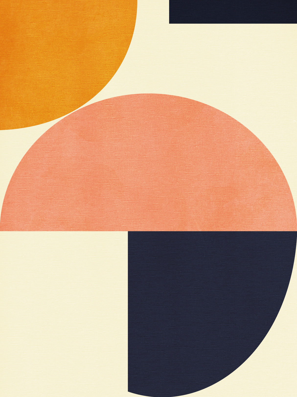 Rainbow Plus Shapes  Blue Mustard2 Poster och Canvastavla