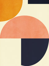 Rainbow Plus Shapes  Blue Mustard2 Poster och Canvastavla