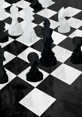 Chess black and white Poster och Canvastavla