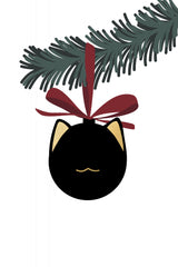 Meowrry bauble (black white) Poster och Canvastavla