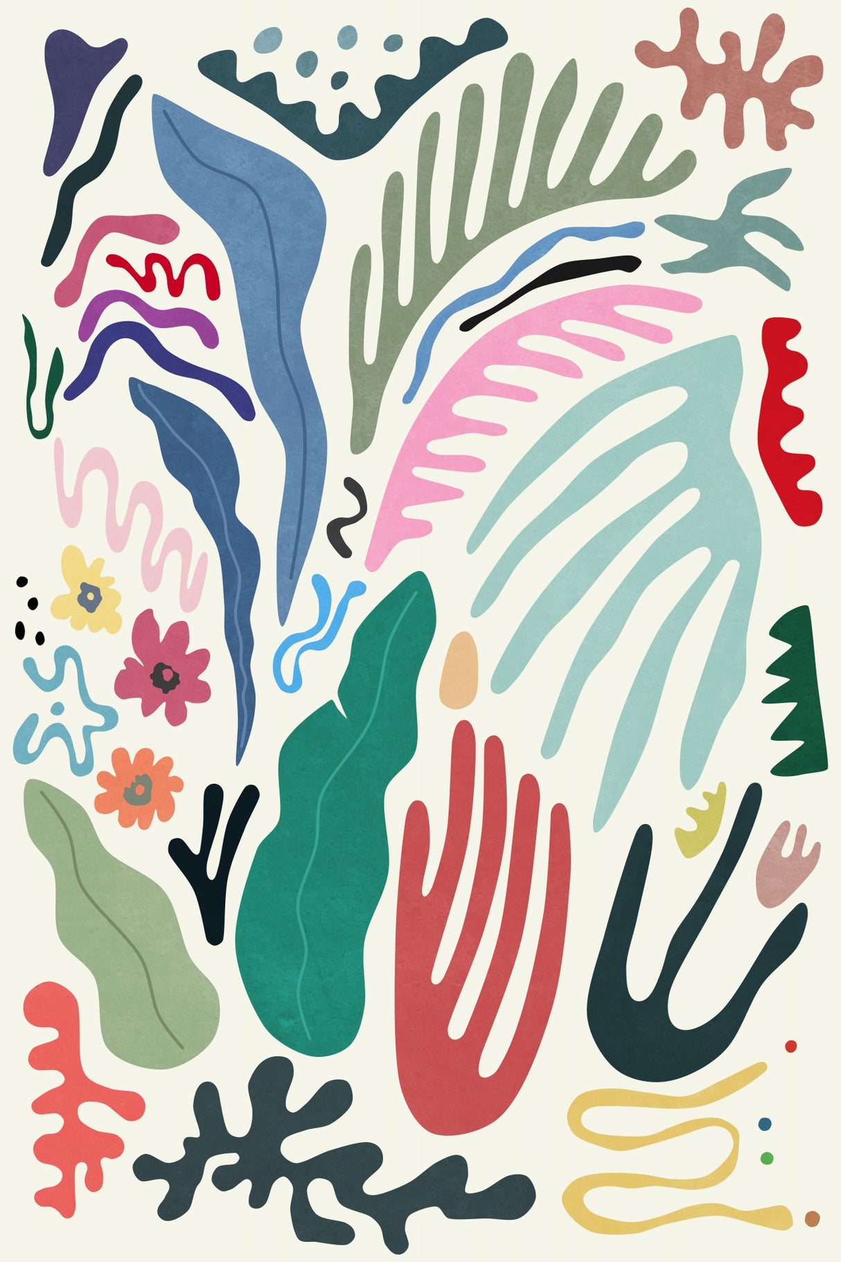 Nature Colors and Shapes Poster och Canvastavla