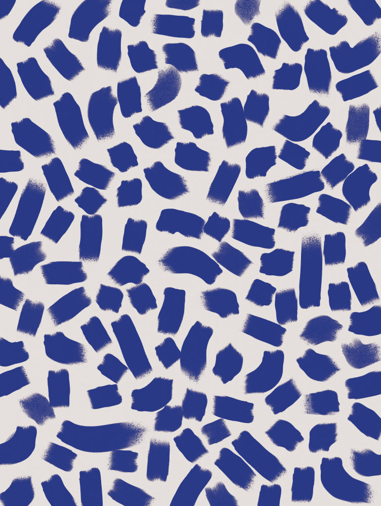 Blue Strokes Pattern Kitchen poster eller kökstavla