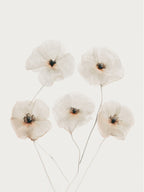 Beige Delicate Flowers Poster och Canvastavla