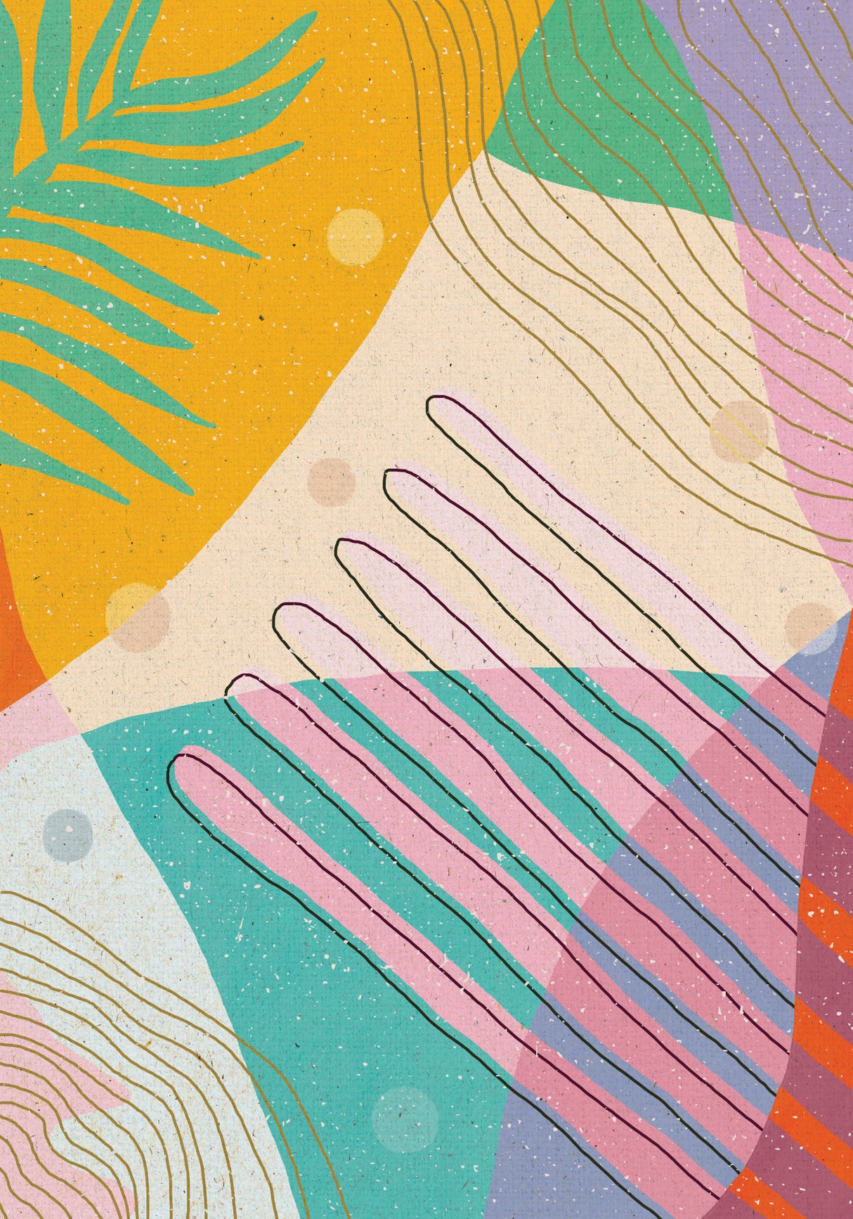 Botanical Disco Poster och Canvastavla