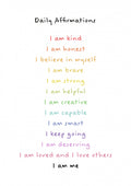 Children's affirmations emotions print 3 Poster och Canvastavla