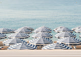 Striped Beach Umbrellas Poster och Canvastavla