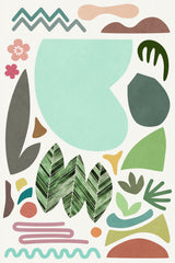 At the Lake Colors and Shapes Poster och Canvastavla
