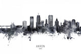 Akron Ohio Skyline Poster och Canvastavla