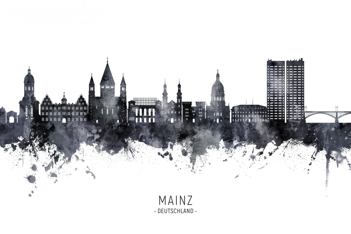 Mainz Germany Skyline Poster och Canvastavla