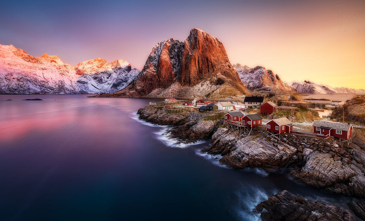 Hamnoy Sunrise Poster och Canvastavla