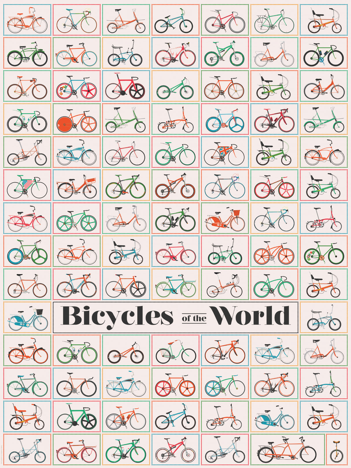 18x24 Bicycles of the World Poster och Canvastavla