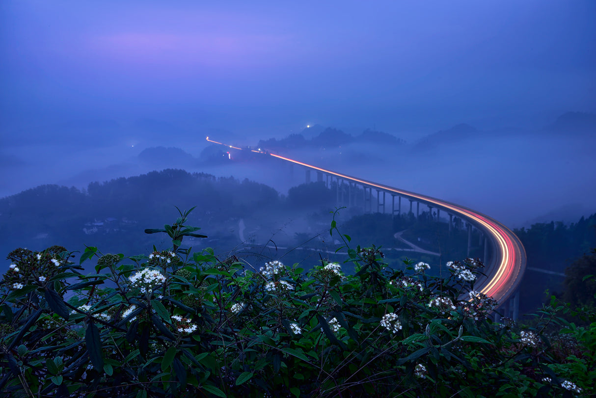 Bridge in Blue Hour Poster och Canvastavla
