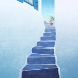 Greece Stairs Poster och Canvastavla