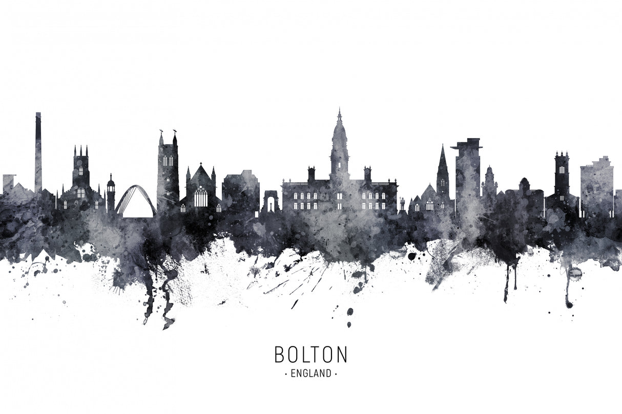 Bolton England Skyline Poster och Canvastavla