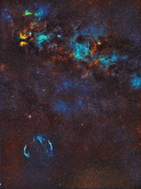 Veil Nebula, Sadr Region and Crescent Nebula Poster och Canvastavla