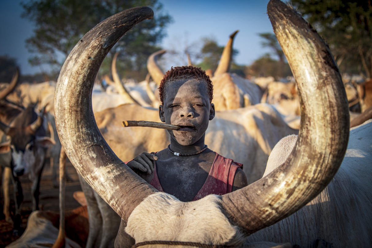 FRAME BOY-CHILDREN OF MUNDARI, SOUTH SUDAN 2021 Poster och Canvastavla