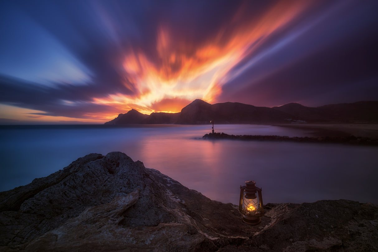 lights and colors in Portman Poster och Canvastavla