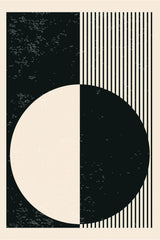 Black and White Planets Series #3 Poster och Canvastavla