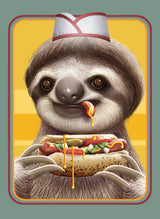 SLOTH SELLING HOTDOGS Poster och Canvastavla
