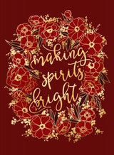 Making spirits bright - red Poster och Canvastavla