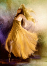 ...she’ll dance with the yellow dress.... Poster och Canvastavla